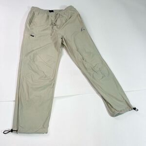Jordan Essentials Pants Womens XL Tan Desert Off High-Rise Woven Straight Leg